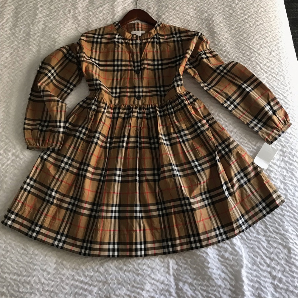 New Burberry Dress Size 14 Authentic Vintage Check - Picture 7 of 8